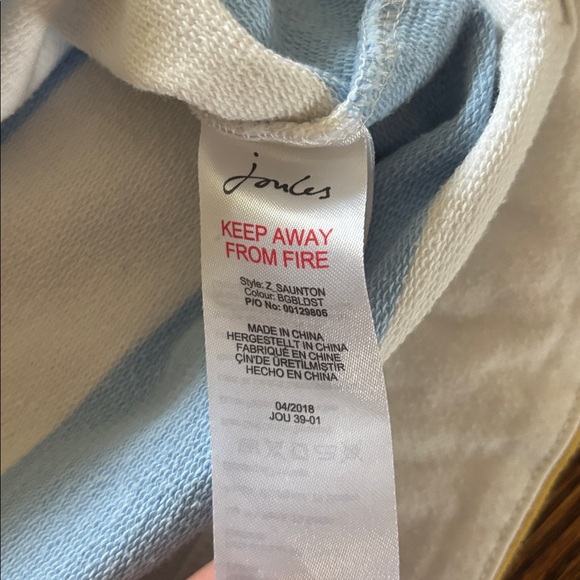 Joules Saunton Funnel Neck Rugby Stripe Pullover, Size 2 - Picture 4 of 7